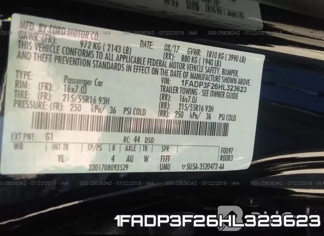1FADP3F26HL323623 фото 10