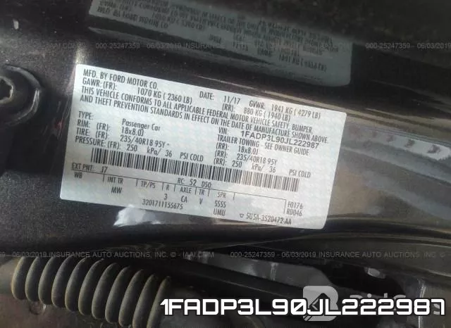 1FADP3L90JL222987 фото 10