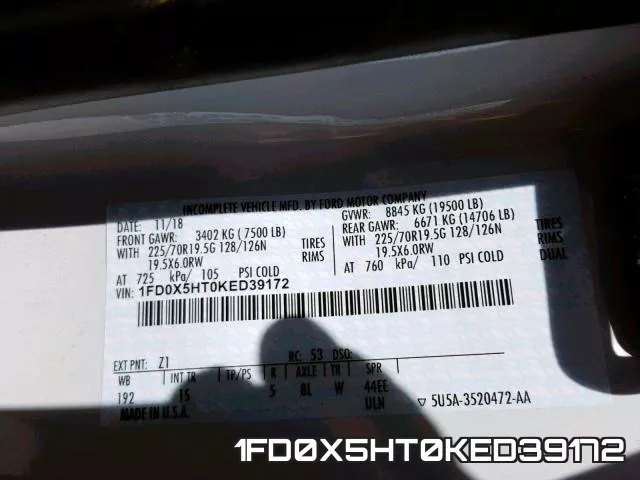 1FD0X5HT0KED39172 фото 2