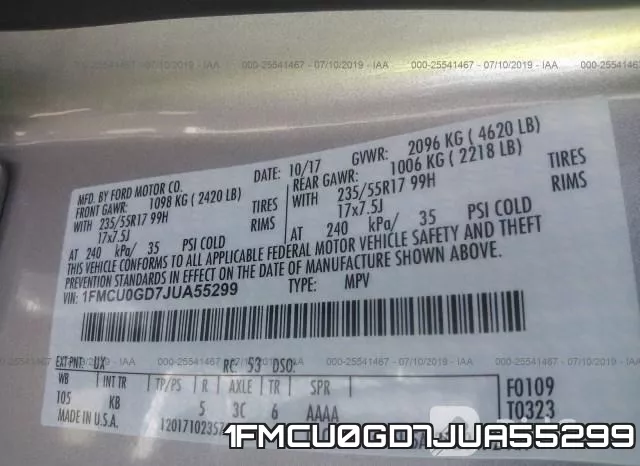 1FMCU0GD7JUA55299 фото 10
