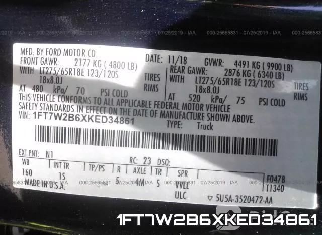 1FT7W2B6XKED34861 фото 10