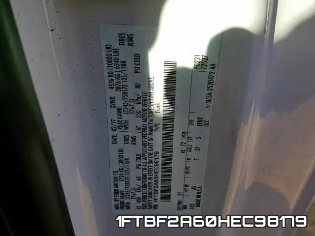 1FTBF2A60HEC98179 фото 2