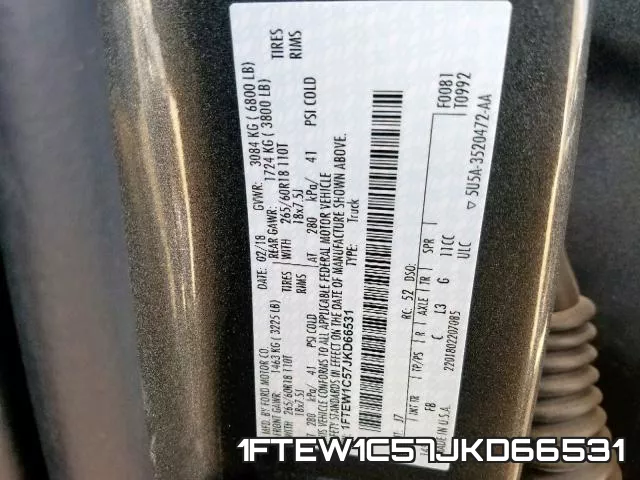 1FTEW1C57JKD66531 фото 2