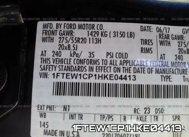 1FTEW1CP1HKE04413 фото 10