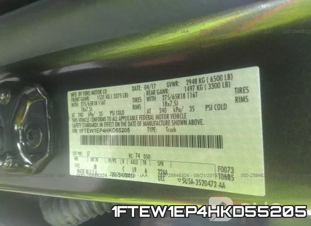 1FTEW1EP4HKD55205 фото 10