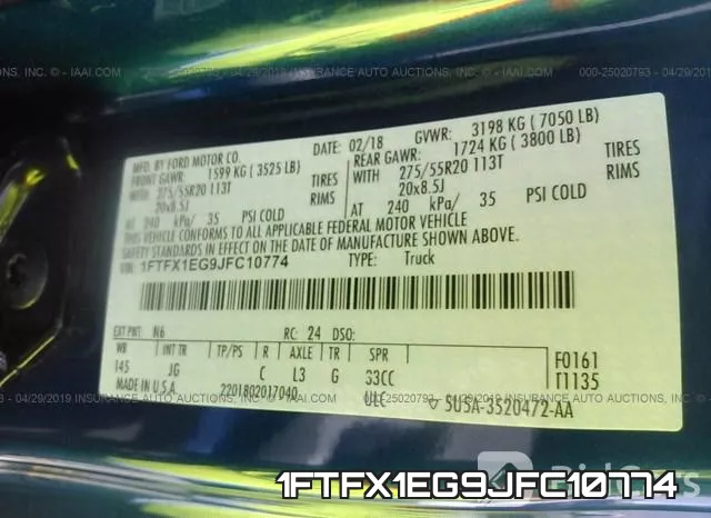 1FTFX1EG9JFC10774 фото 10