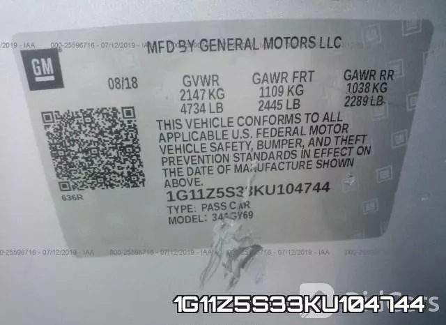 1G11Z5S33KU104744 фото 10