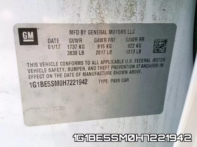 1G1BE5SM0H7221942 фото 2