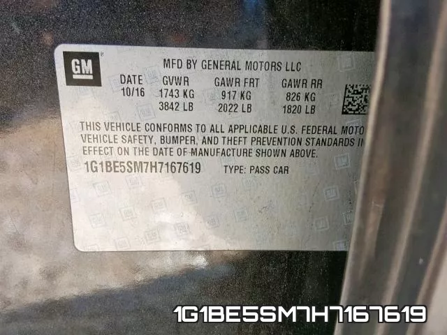 1G1BE5SM7H7167619 фото 2