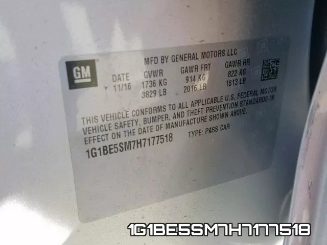 1G1BE5SM7H7177518 фото 2