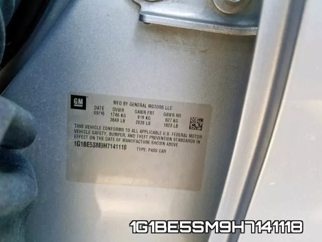 1G1BE5SM9H7141118 фото 2