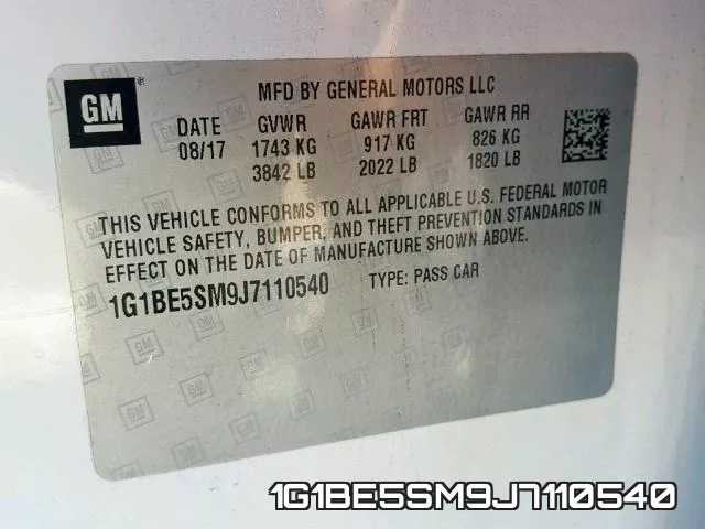 1G1BE5SM9J7110540 фото 2