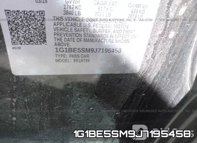 1G1BE5SM9J7195458 фото 10