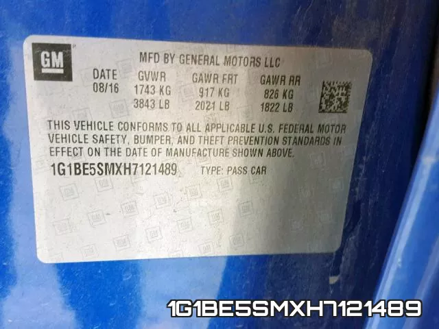 1G1BE5SMXH7121489 фото 2