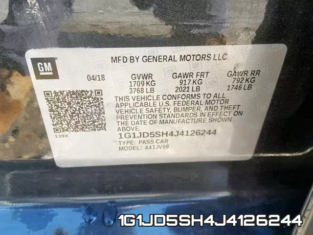 1G1JD5SH4J4126244 фото 2