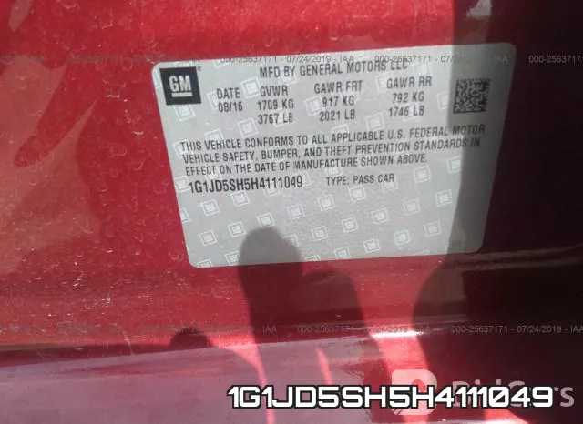 1G1JD5SH5H4111049 фото 10