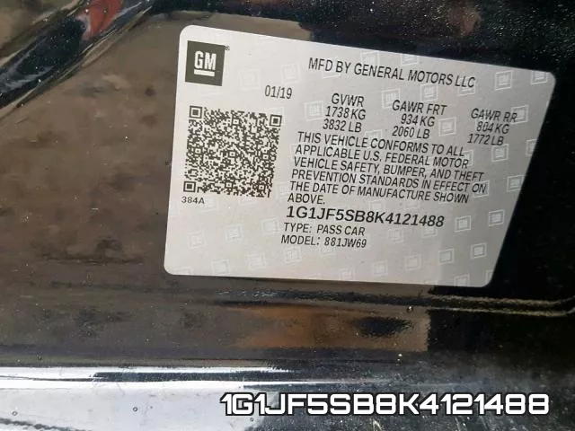 1G1JF5SB8K4121488 фото 2