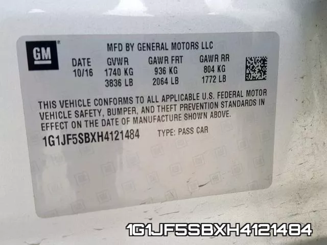 1G1JF5SBXH4121484 фото 2