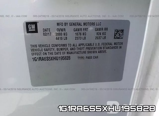 1G1RA6S5XHU195828 фото 10