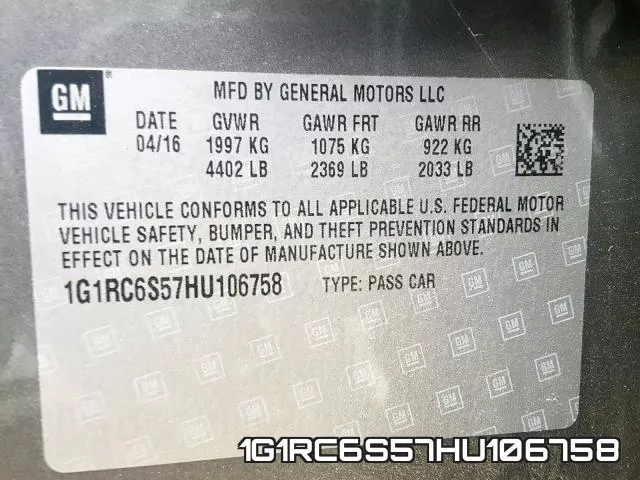 1G1RC6S57HU106758 фото 2