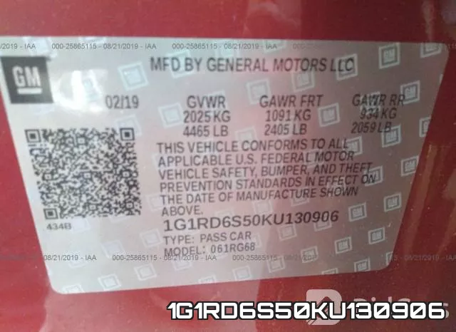 1G1RD6S50KU130906 фото 10