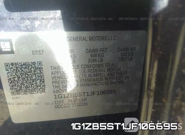 1G1ZB5ST1JF106695 фото 10