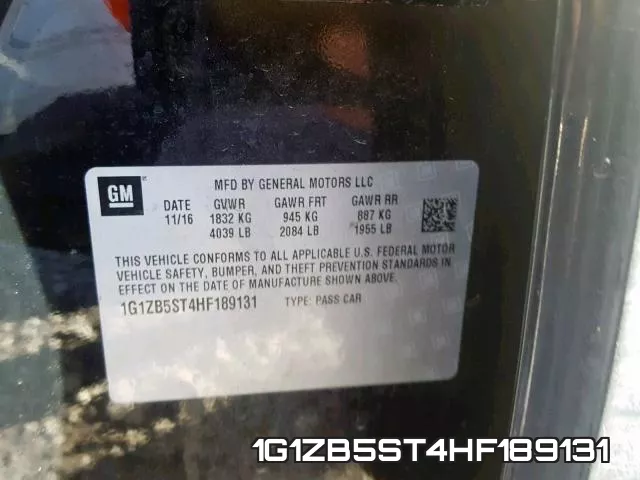 1G1ZB5ST4HF189131 фото 2