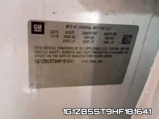 1G1ZB5ST9HF181641 фото 2