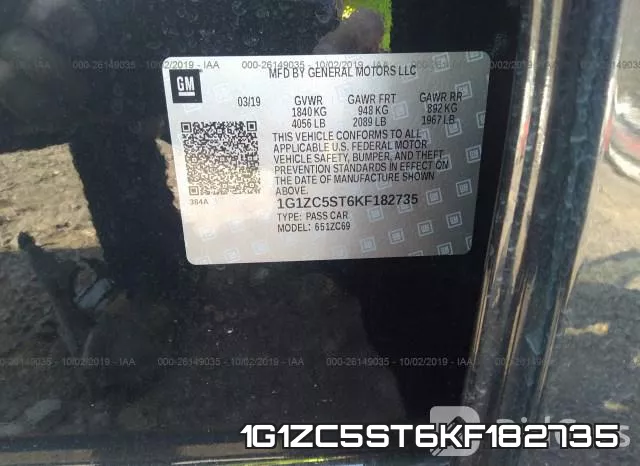 1G1ZC5ST6KF182735 фото 10