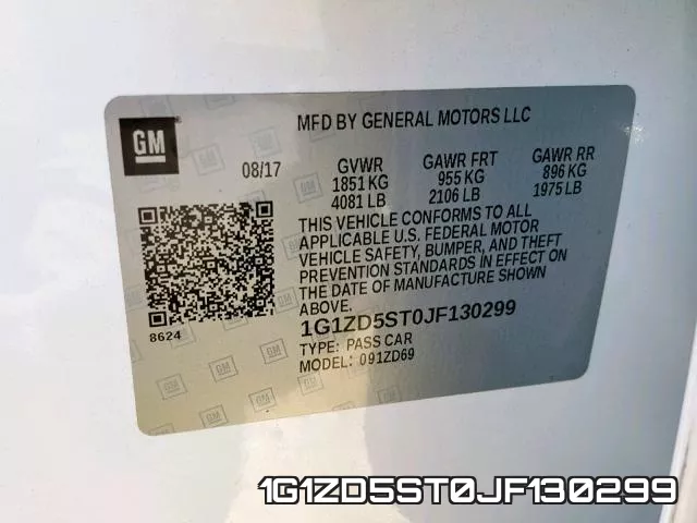 1G1ZD5ST0JF130299 фото 2