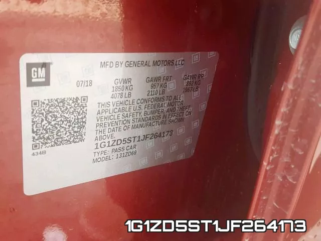 1G1ZD5ST1JF264173 фото 2