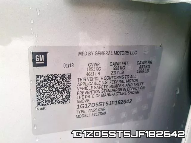 1G1ZD5ST5JF182642 фото 2