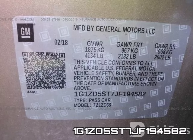 1G1ZD5ST7JF194582 фото 10