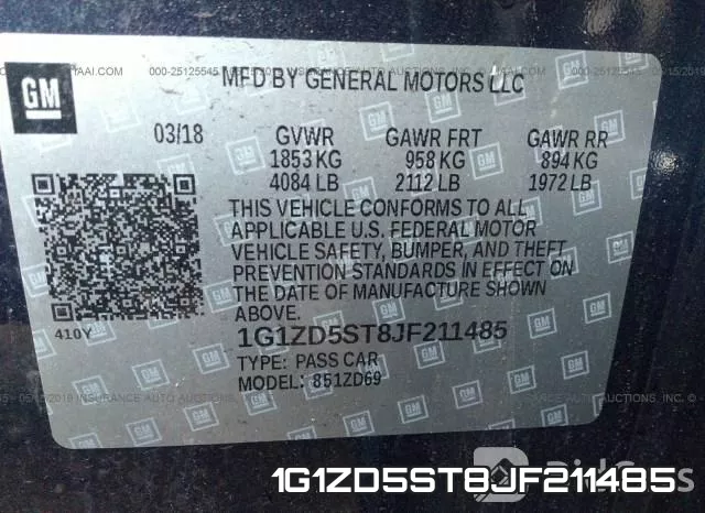 1G1ZD5ST8JF211485 фото 10