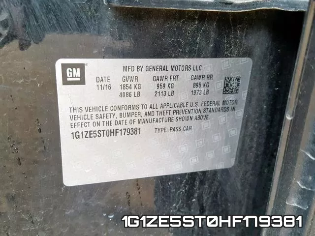 1G1ZE5ST0HF179381 фото 2