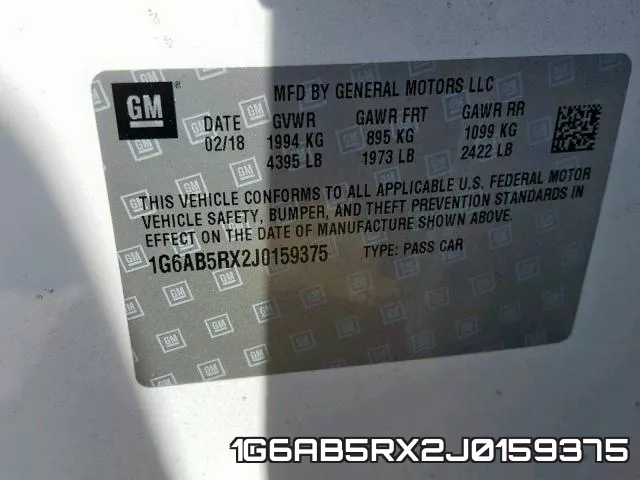 1G6AB5RX2J0159375 фото 2