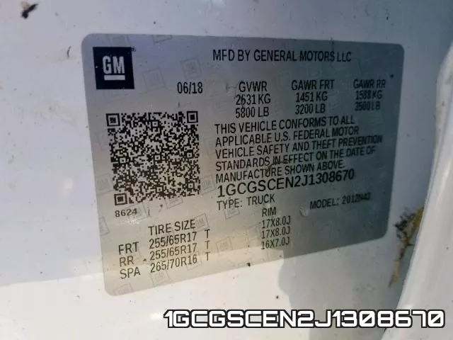 1GCGSCEN2J1308670 фото 2