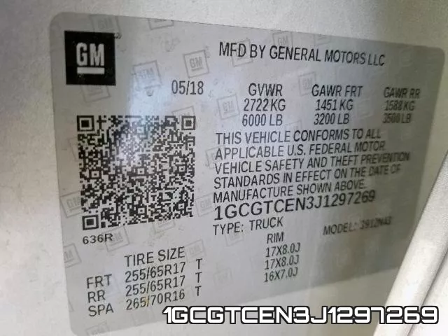 1GCGTCEN3J1297269 фото 2