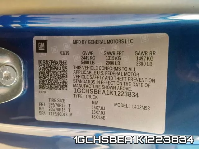 1GCHSBEA1K1223834 фото 2