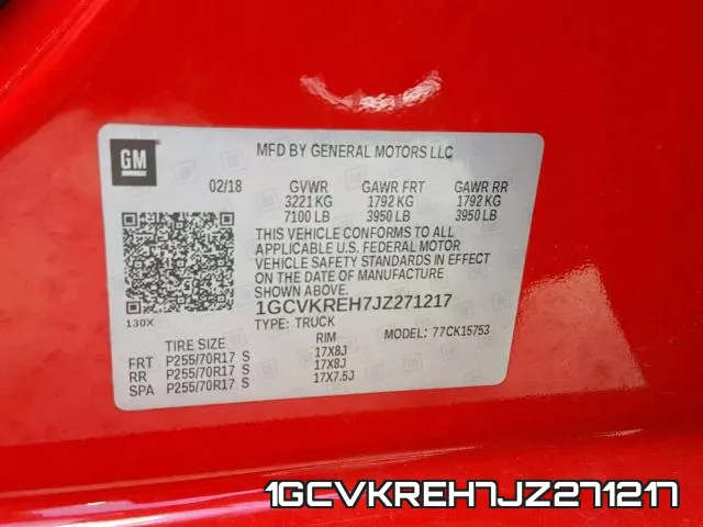 1GCVKREH7JZ271217 фото 2
