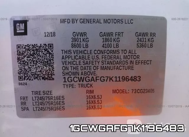 1GCWGAFG7K1196483 фото 10