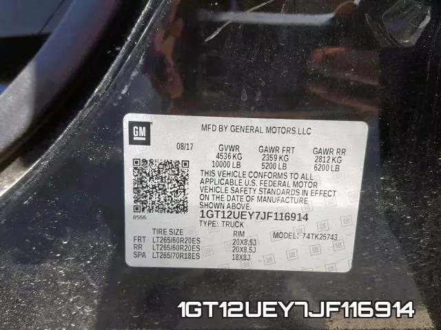 1GT12UEY7JF116914 фото 2