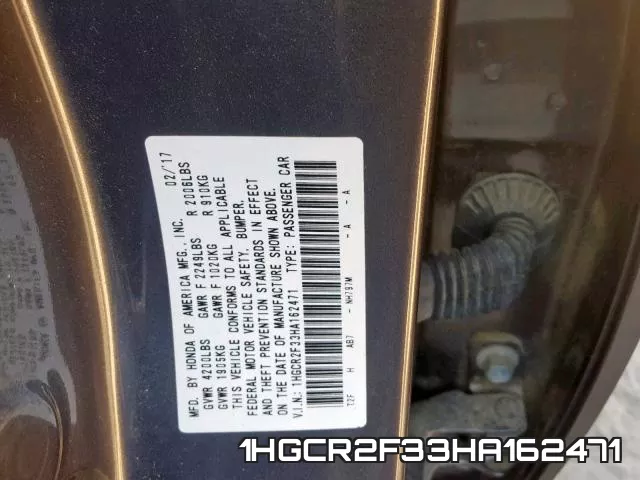 1HGCR2F33HA162471 фото 2