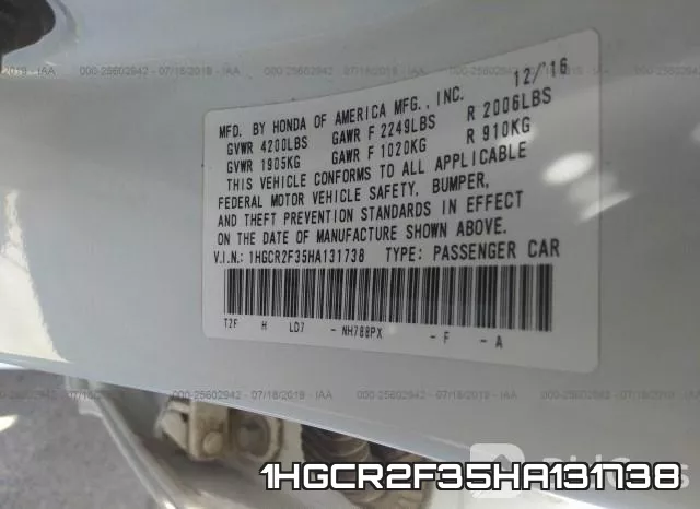 1HGCR2F35HA131738 фото 10