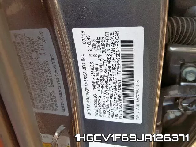 1HGCV1F69JA126371 фото 2