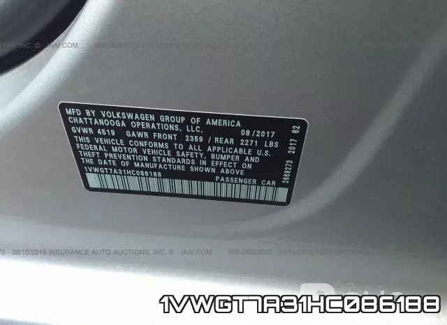 1VWGT7A31HC086188 фото 10