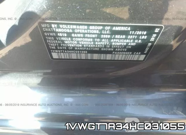 1VWGT7A34HC031055 фото 10
