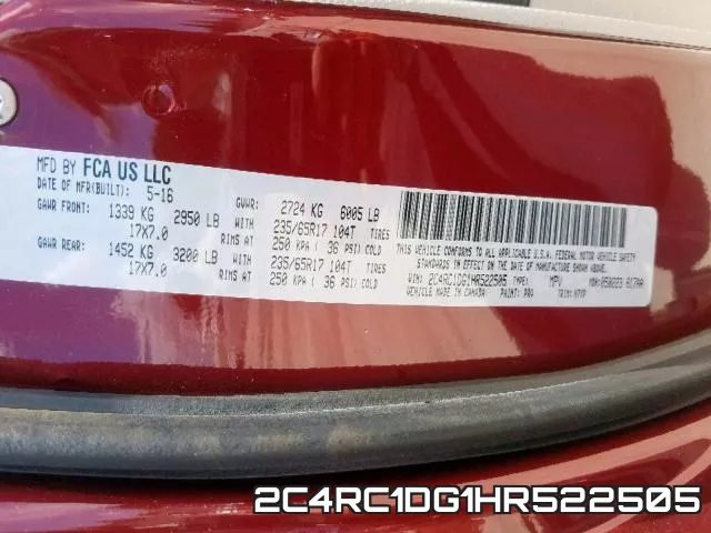 2C4RC1DG1HR522505 фото 2