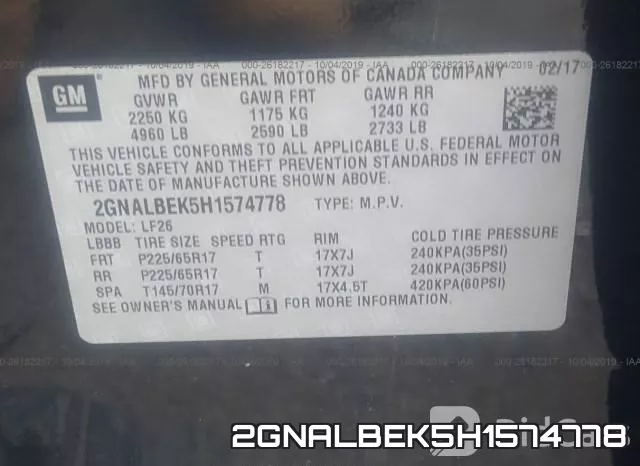 2GNALBEK5H1574778 фото 9