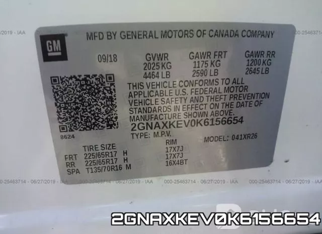 2GNAXKEV0K6156654 фото 10